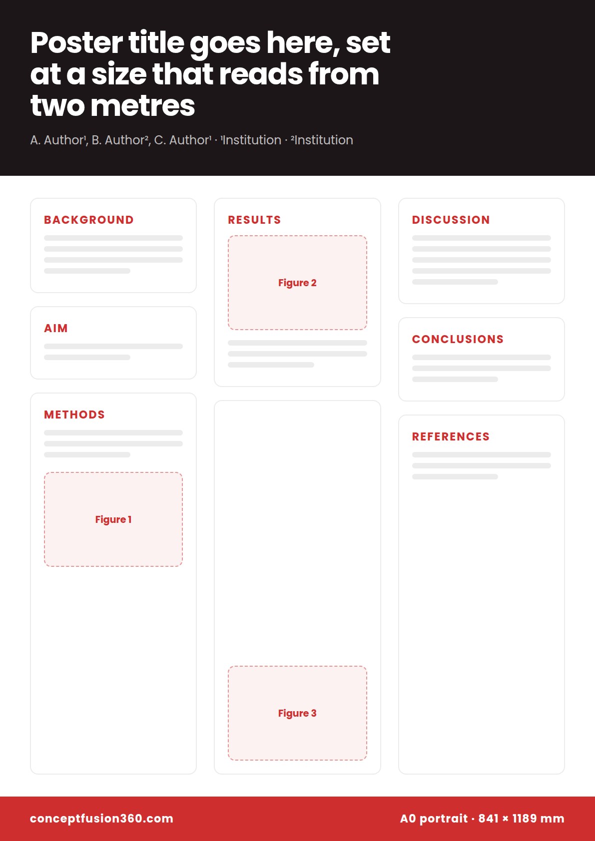 Poster layout — sample produced by CF360 Lab